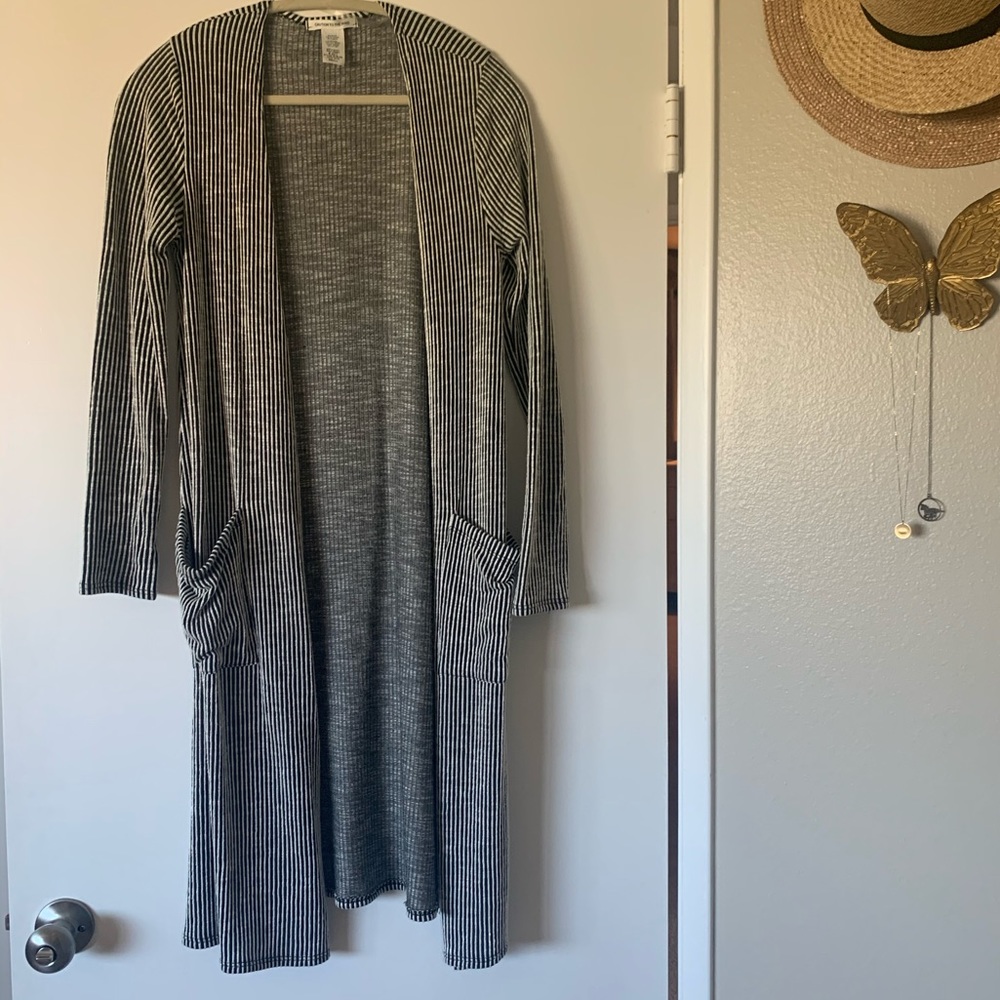 Striped Duster/cardigan